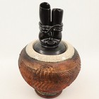 Signed Vtg Mike Brennan Raku Pottery Jar Urn Sculptural Lid 9 5in