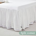 Lace Bed Skirt Size White Bed Skirt 18 Inch Drop Dust Queen Sheerflora-18 drop