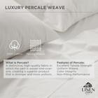 100  Cotton Percale Fitted Sheet  Full Size  White  1 Deep Pocket Fitted Shee   