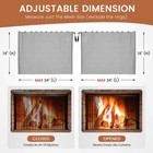 Fireplace Screen Mesh -18x24 Inch Cuntain 18x24 Inch  Black