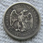 1875-s 20 Cent Piece Rare Key Date Type Coin Vf Xf Mount Removed  Twenty Cent