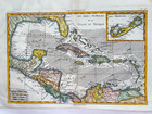 Gulf Of Mexico West Indies 1780 Rigobert Bonne Antique Map 18th Century