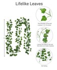 Artkaike Fake Vines For Room Decor 12 Pack 84 Feet  84ft 12pcs Vines  Green