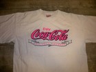 Coca-cola Company Soda Pop White Short Sleeve Shirt Size Xl Mens 80s Vintage