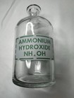 Vintage Glass Apothecary Bottle Ammonium Hydroxide Lab Pharmacy Decor