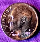 1988 P-roosevelt Dime Coin Rare Double Error Us Dime Ddo ddr Oc Strike Pristine