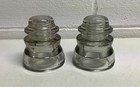 2 Vintage Armstrong Dp-1 Clear Glass Threaded Insulator Light Steel 4 68 94 48
