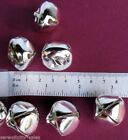 Lot 12 Shiny Silver Jingle Bells   25mm   1    Metal Craft Holiday Bells 1 Inch