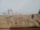 Antique Lot Homeopathic Druggist Pill Viles  12  Various Sizes    Early 1900s 