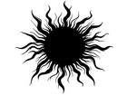 Minimalist Abstract Sun Wall Art Reusable Plastic Stencil - Stencilair