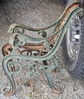 Antique 1890 Victorian Lion Head Cast Iron Garden Park Bench Ends - Rare