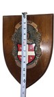 Vintage Maraist Family Crest Heraldic Shield Wood Wall Plaque Coat Of Arms