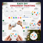 6 Pcs Paint Your Own Christmas Ornament Kit Diy Craft Set 3 94 Inch Balls