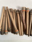 Wood Bobbins Wood Quills Vintage Factory Reclaimed Industrial 7 3 8   Lot Of 30