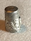 Beautiful Antique European Partially Gilt 800 Silver Owl Thimble
