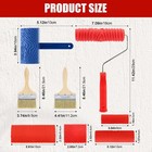 8pcs Wood Grain Tool Set Wood Grain Painting Tool woods Grains Roller Paint Tool