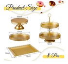 Tioncy 8 Pcs Cake Stand Set Metal Dessert Table Display Stands For Dessert Table