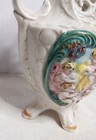 Vintage Italian Capodimonte Porcelain Vase Hand Painted Handle Ornate Decor