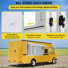 53x33 Alum Concession Window Food Truck 4 Sliding Screens Awning Door Drag Hook