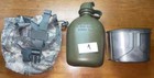 Us Military 3 Pc Set 1qt Od Nbc Canteen W Molle Acu Pouch Cover   Stainless Cup