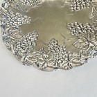 1995 Arthur Court 12  Grape Clusters Round Platter Serving Tray Plate Aluminum