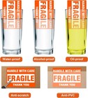 500 Fragile Stickers 1 Roll 2  X 3  - Handle With 1 Rolls  Red  Clear 
