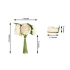 Beige 10  Silk Flowers Artificial Peony Bouquet Arrangement Wedding Centerpieces