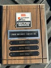 Vintage Ji Case Tractor 1980   s Dealer Award Metal Sign Eagle Globe Farm Plaque