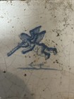 Rare Treasure C 1675 Antique Delft Tile Blue   White Cherub All Original Patina