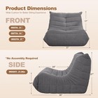Bean Bag Chair Big Sofa Beanbag Chair For Adults Fireside Single Darkgrey Teddy