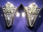 New Western Cowboy Boot Tip Rand Silver With Skull   Crossbones Black Background