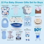 22-pcs Baby Boy Gift Basket Set  Blue  0-12m Newborn    Premium Baby Shower Gift
