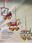 Rare 1974 Bucilla Christmas Needlecraft Jeweled Felt Ornaments Kit   1879 Sealed