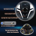7 Inch Motorcycle Led Headlight Drl Light With Black Housing Bucket Bright White