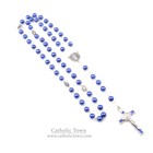 Catholic Rosary Necklace Saint Benedict Medal And Cross Crucifix  Rosgpsb-blu