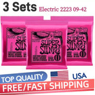 New 3 Sets Ernie Ball Super Slinky Nickel Wound For 9-42 Electric Guitar Strings