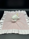 Baby Gund Luna Unicorn Lovey  4060805 Pink Security Blanket Satin Like Trim