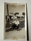 1940s Texaco Gas Station Reull Hall Howell Condra Store Vtg Photo Snapshot Man
