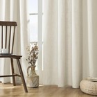 Classic Semi-sheer Linen Curtains - 96  Long  2-panel Set In Ivory For Privacy