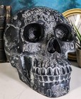 Ebros Black Solar Astrology Paranormal Ouija Spirit Skull Statue 8 5  Long Su   