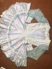 Vtg Iridescent Party Dress Girls Sz 6 Full Circle Pageant Blue Purple Sheer Slv