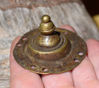 Antique Ethiopian Brass Shield Amulet Handmade Embellishment Ethiopia  Africa