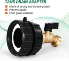 275-330 Gallon Ibc Tote Water Tank Adapter 2  Brass Fittings Valve Connector Us