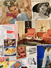 Lot Of 100  Vintage Antique Ephemera 1940s-1950s small Ads   Cutouts 4 Collage  
