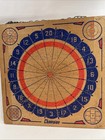 Vintage Mid Century Champion 2-sided Wooden Dart Board - Reverses Baseball Game