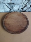 Primitive Antique Very Old Wooden Round Plate Natural Patina Of 19th 