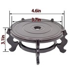 Feng Shui Chinese Wooden Fishbowl Planter Display Stand 4 Inch
