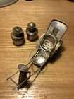 Vintage Honh Kong Sterling Rickshaw Cruet Set