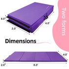 Signature Fitness 4ft X 8ft X 2in Folding Gymnastics Mat  4-panel Exercise Mat W