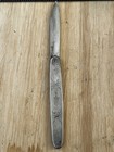 Vintage Victorian Folding Fruit Knife  900 Coin Silver Cursive Initials  jjg 